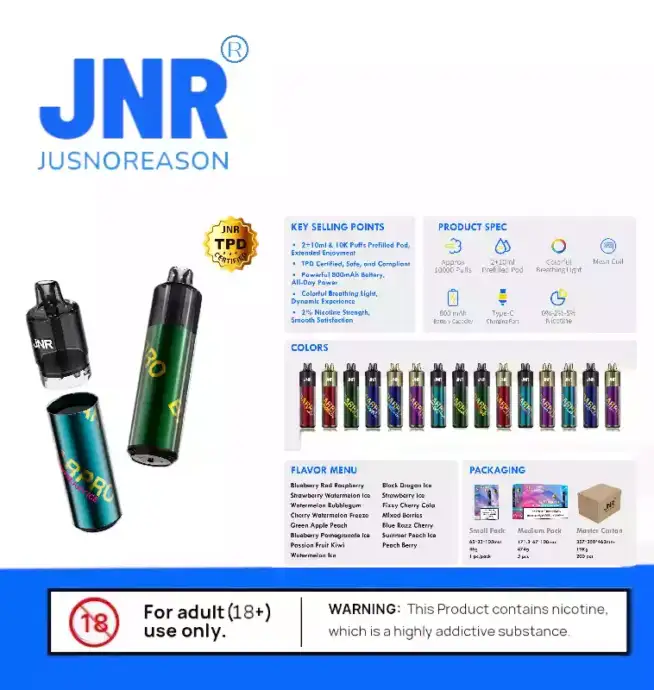Kann die JNR Bar Pro10K Puffs nachgefüllt werden