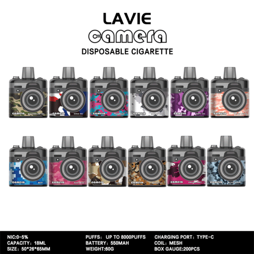 LAVIE Camera 8000 Puffs – Kompakte Vape mit Power