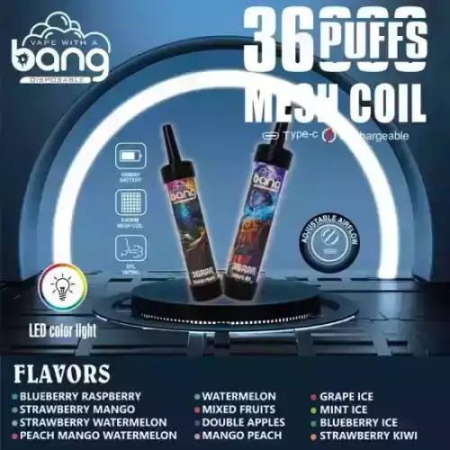 BANG 36000 Puffs DTL Shisha – Vape Jetable