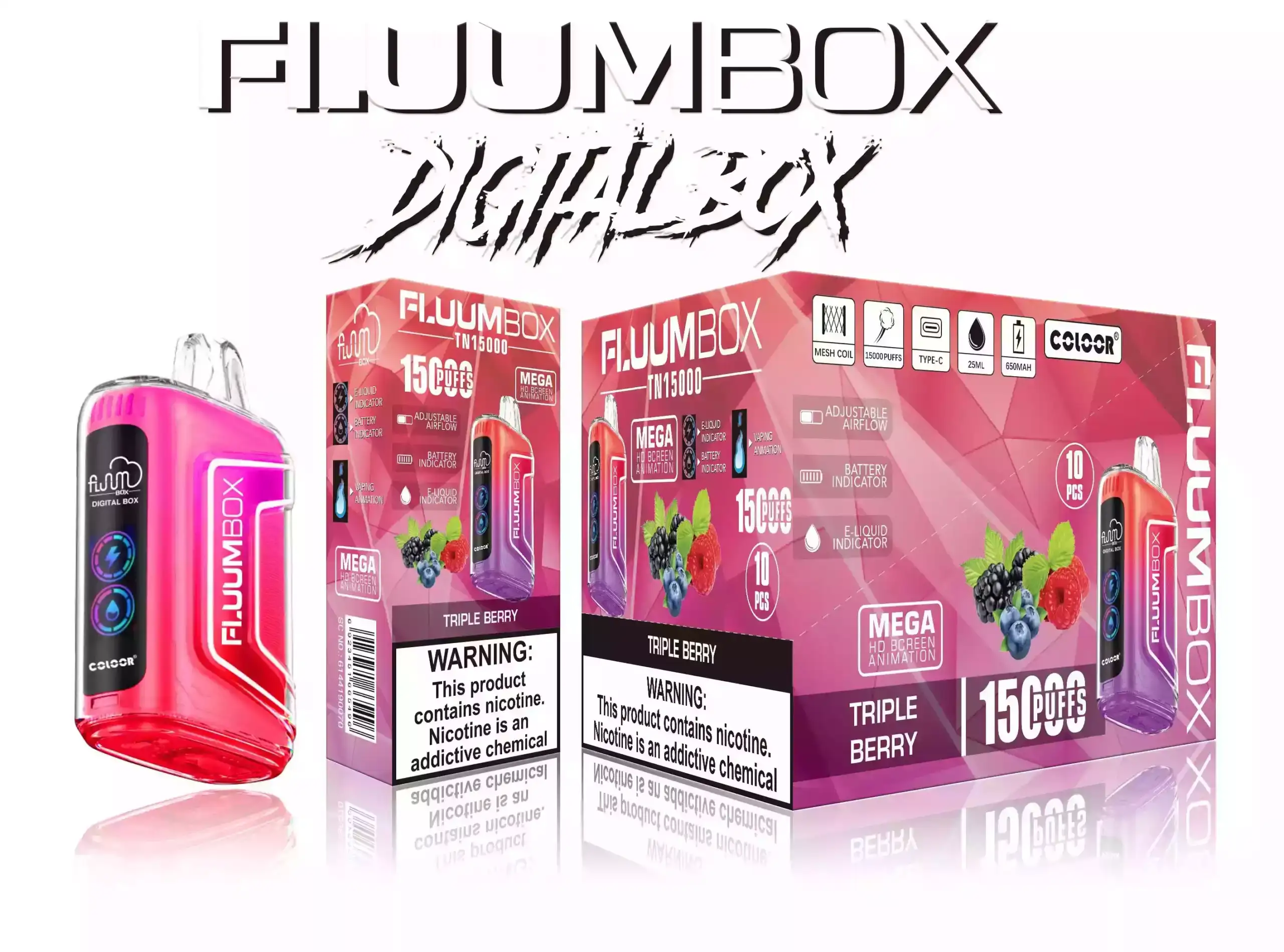 BANG FLUUM Box 15000 LED – Vape Jetable