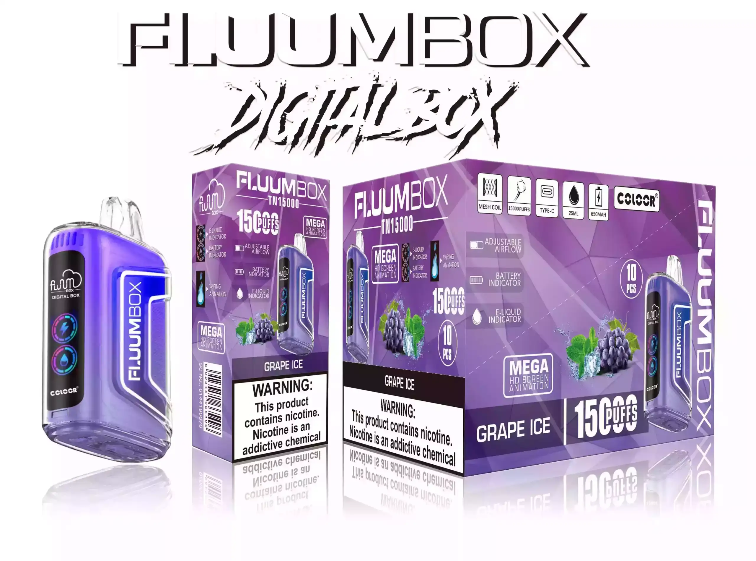 BANG FLUUM Box 15000 LED – Vape Jetable