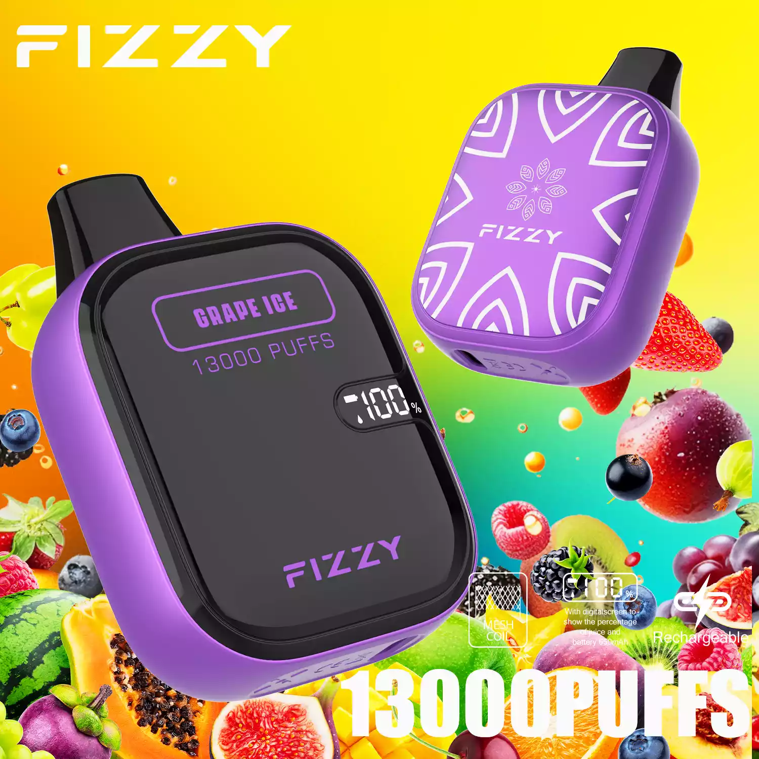 Fizzy Boom 13000 – Vape LCD Premium