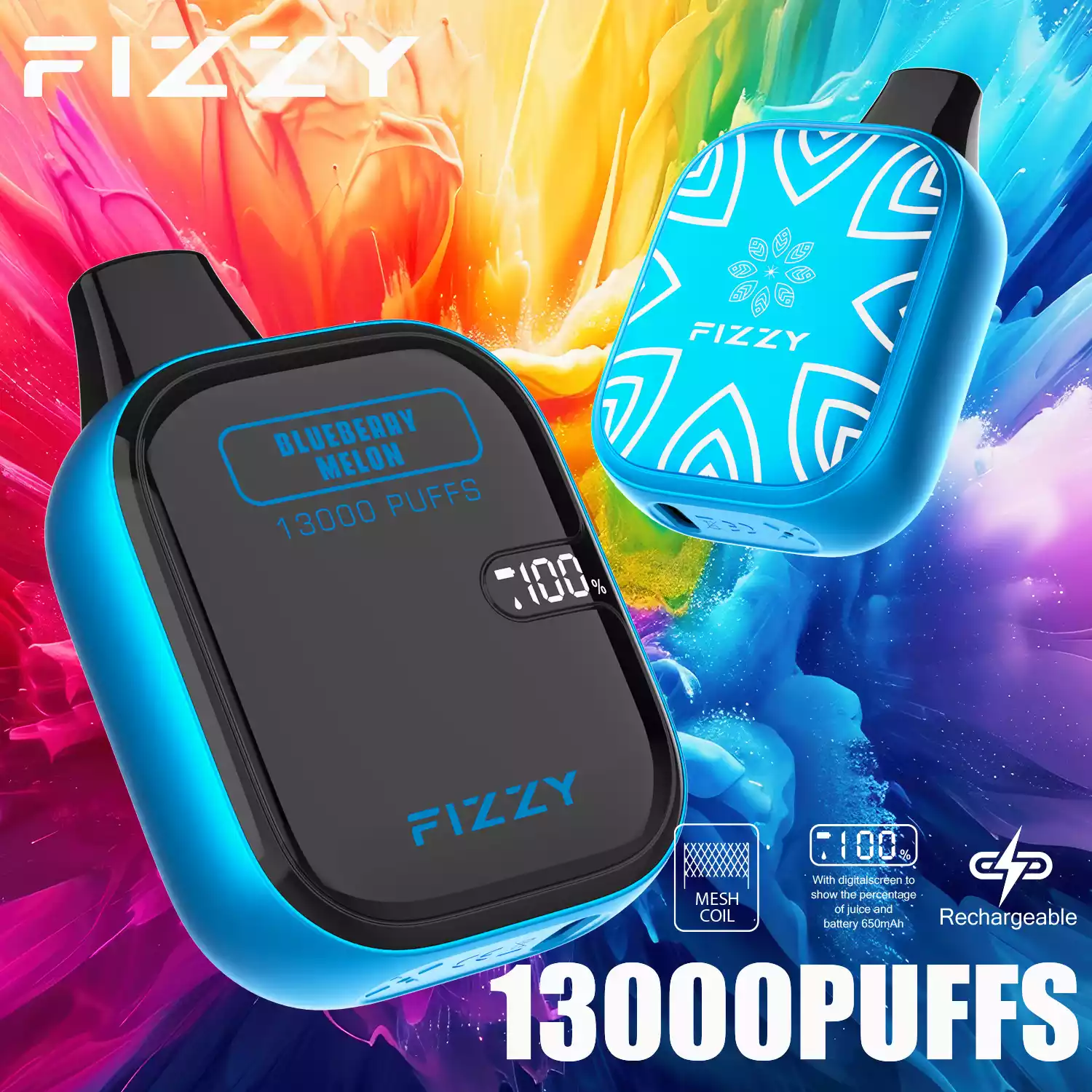 Fizzy Boom 13000 – Vape LCD Premium