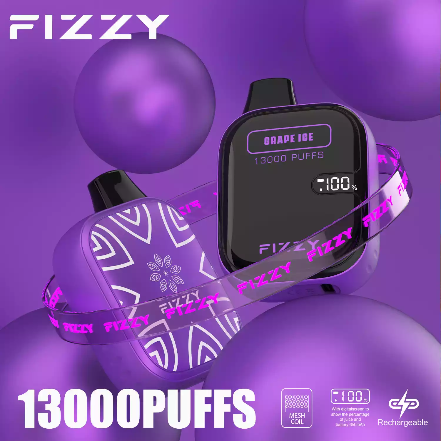 Fizzy Boom 13000 – Vape LCD Premium