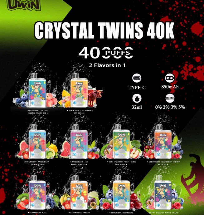 Uwin Twins Crystal 40000 Vape mit Dual Flavor